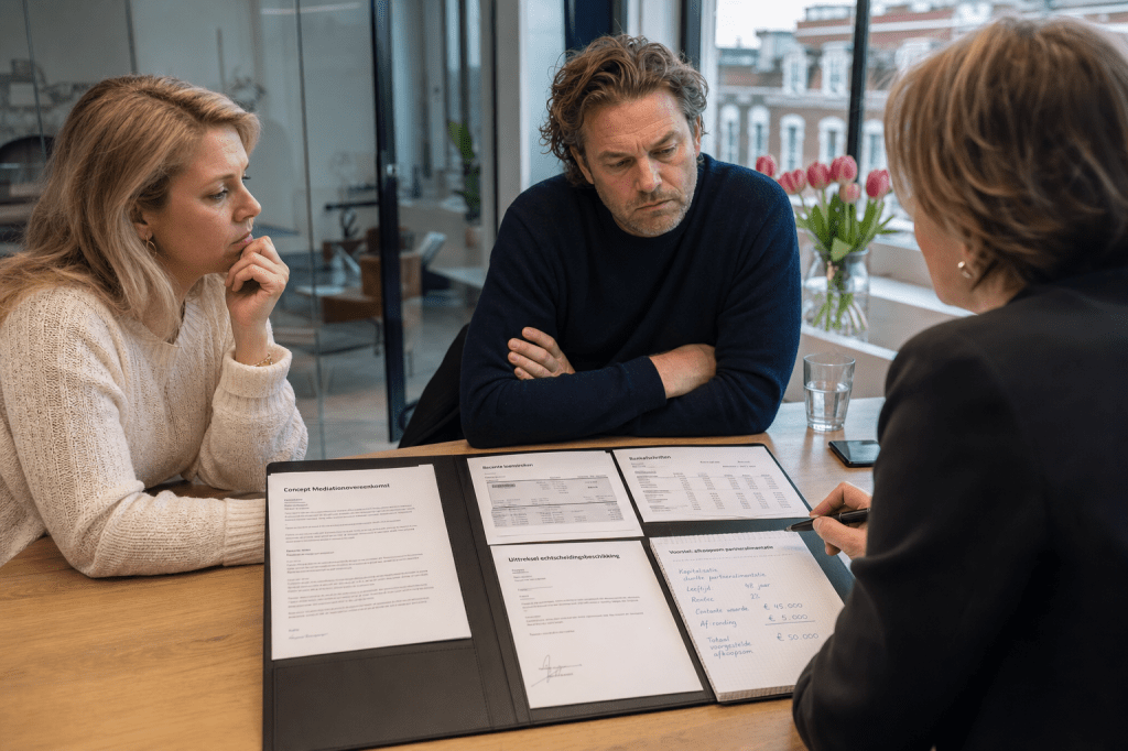 Hoe verloopt het afkopen van partneralimentatie stap voor stap bij mediation of via de rechtbank, en welke documenten heb je daarvoor&nbsp;nodig?