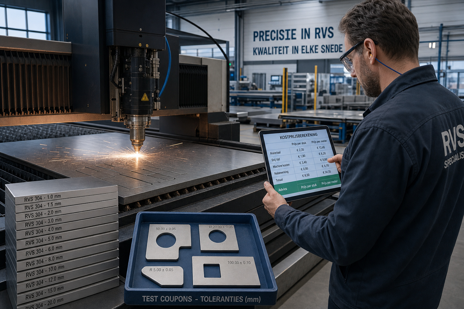 RVS lasersnijden kosten en prijsfactoren