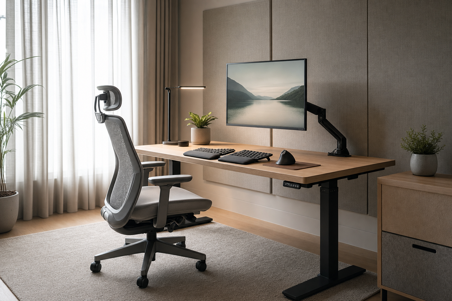 Ergonomische stiltewerkplek ingericht voor maximale concentratie