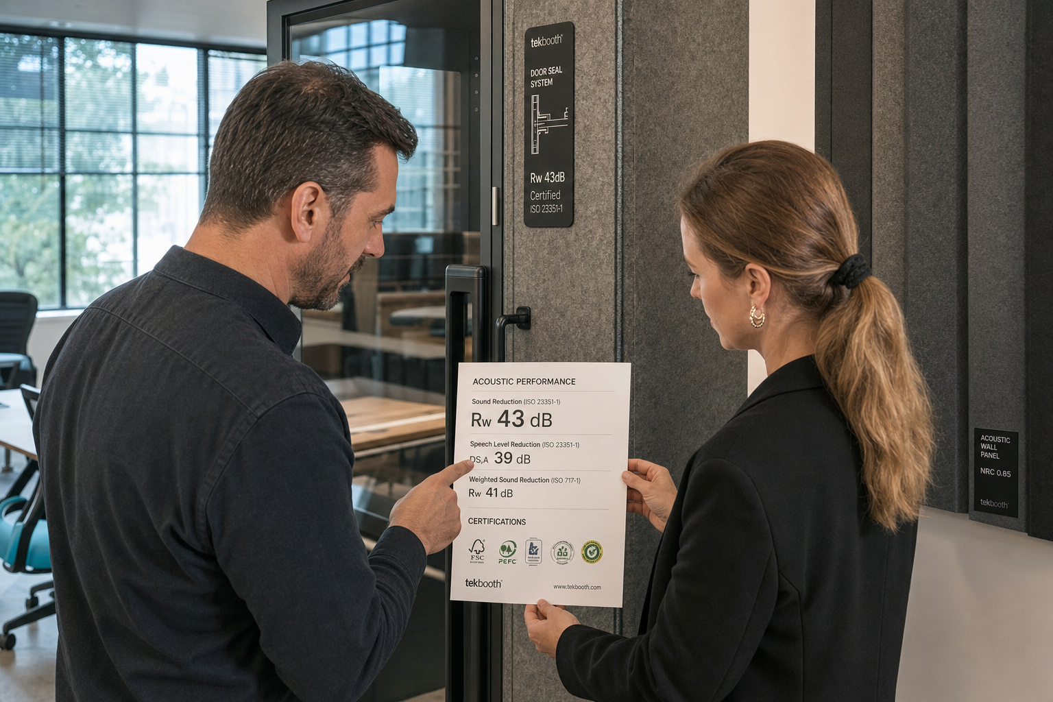 Geluidsisolatiewaarden en certificeringen voor geluidsdichte cabines