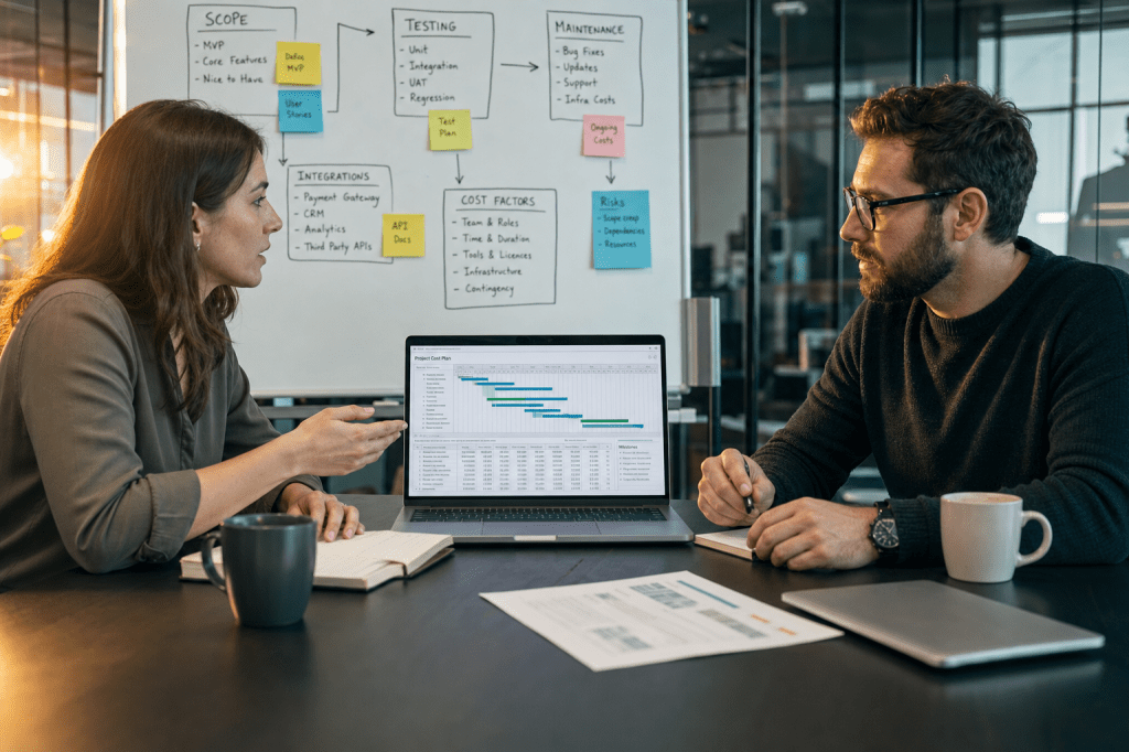 Wat kost software development gemiddeld, en welke factoren bepalen het budget en de&nbsp;doorlooptijd?
